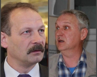 Дмитро Стефанишин (справа) мав серйозний публічний конфлікт із нардепом Олегом Барною (зліва) через плани останнього -- затопити каньйон на Дністрі