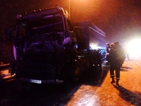 На виїзді з Рівного у ДТП потрапили дві вантажівки  (ФОТО)