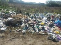На Рівненщині біля села – чимале  стихійне сміттєзвалище (ФОТО)