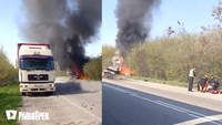 Потрійна ДТП на Рівненщині: одна машина загорілась (ФОТО/ВІДЕО)