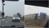 На Костопільщині зіткнулись дві вантажівки: одна злетіла у кювет (ВІДЕО)