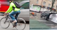 Велосипедист у Рівному потрапив під колеса автомобіля (ВІДЕО) 