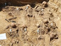 В Костополі відкопали останки розстріляних під час війни людей