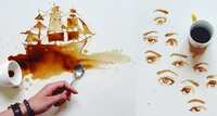 Художниця розливає каву й малює креативні картини (ФОТО/ВІДЕО)