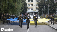 Як у Рівному підіймали прапор України на майдані Просвіти (ФОТОРЕПОРТАЖ)