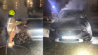 У Рівному бізнесмену підпалили Volvo: поліцейські вилучили відео з камер спостереження (ФОТО)