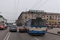 У Рівному сталася ДТП з тролейбусом біля Драмтеатру (ФОТО)