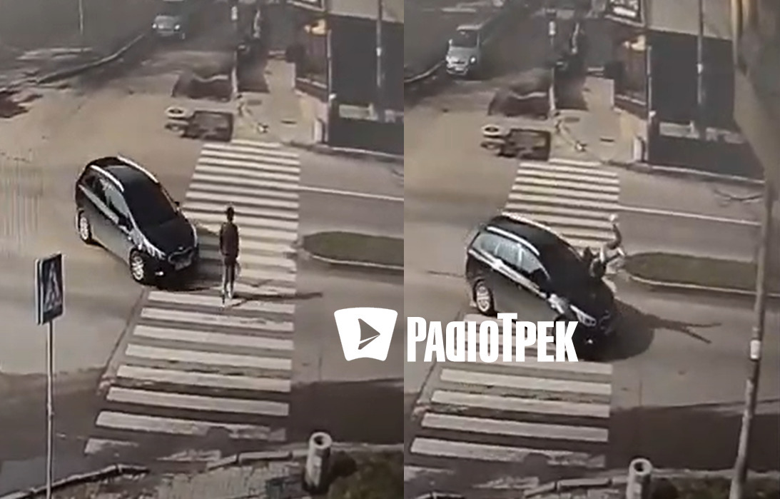 Скрін з відео itvmg.com.
Жінка перелетіла через авто!!!
Відео не для слабаків!