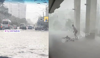 Апокаліпсис у Києві: буря зриває паркани і зносить ресторани (ВІДЕО)