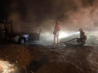 Вночі на Рівненщині вщент згорів автомобіль (ФОТО)
