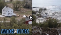 Шокуюче відео масивного зсуву в Норвегії, який забрав одразу кілька будинків у пучину моря (ВІДЕО)
