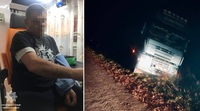 П'яний водій вантажівки на Рівненщині спершу потрапив у кювет, а потім до рук поліції (ФОТО) 
