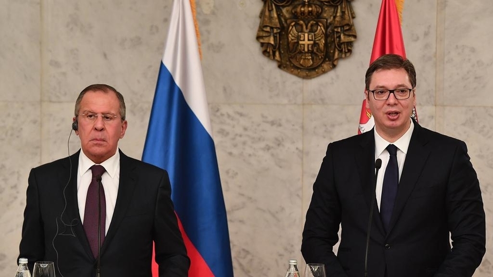 Міністр закордонних справ Росії Лавров і президент Сербії Вучич