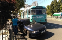 В районі пивзаводу у Рівному в ДТП потрапив тролейбус (ФОТО)
