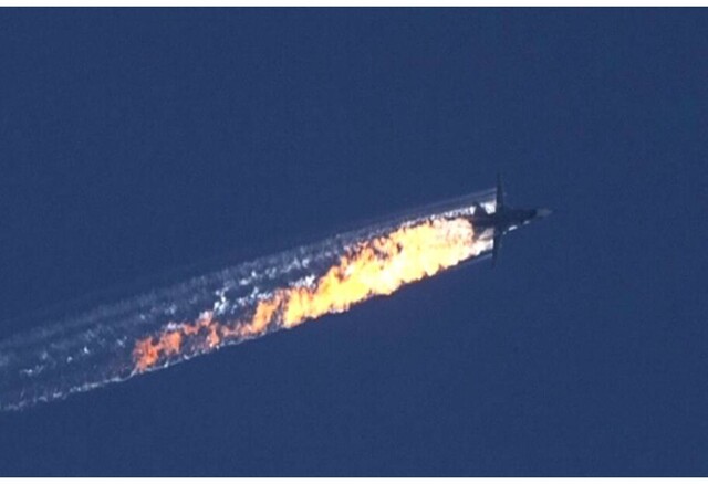 Кадри падіння збитого російського літака над Києвом за кілька днів до цього. 