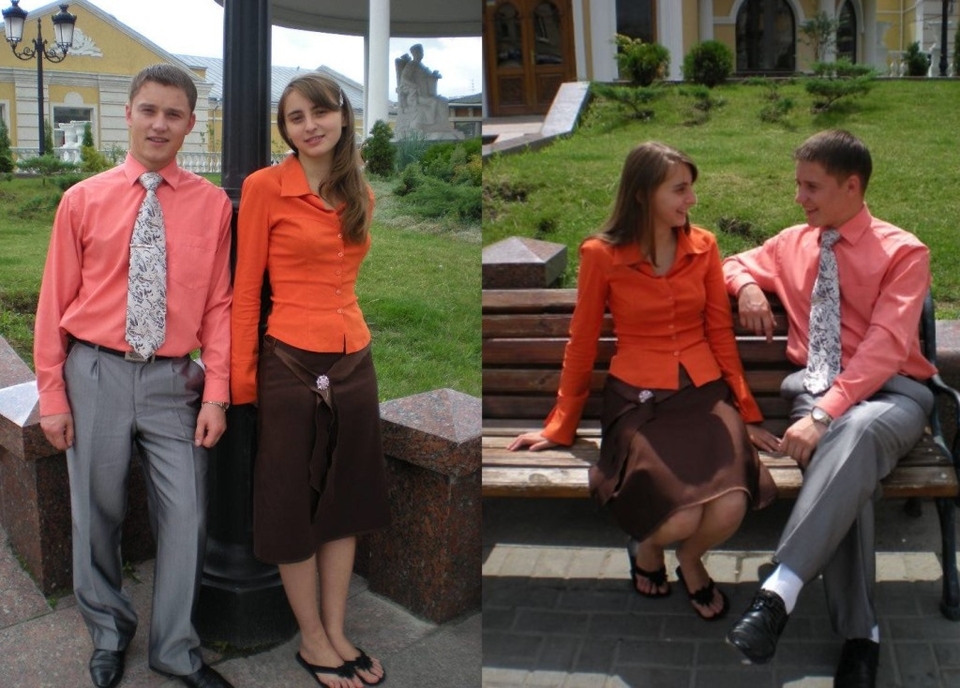 2009 р.:Олександр Третяк зі своєю дружиною -- одразу після закінчення ВУЗу