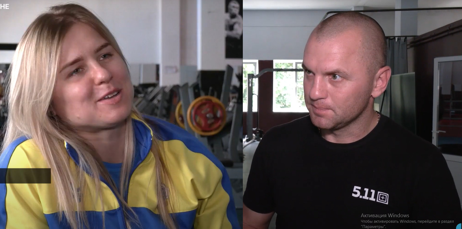 Іванна Крупеня та її тренер Микола Поленчук. Скрін - тут і далі - з відео на Суспільному. 