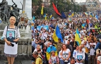 Це наче єднання з народом України, — дружина загиблого героя про враження від Маршу Захисників у столиці