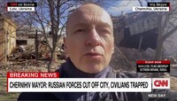 Ракета вибухнула неподалік мера Чернігова – буквально у прямому ефірі на CNN (ВІДЕО)