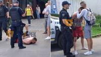 Затримання у центрі Рівного: на закривавленого чоловіка одягли кайданки (ФОТО)