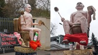 «Капутін»: у Чехії встановили статую голого Путіна. У неї видно пеніс (ФОТО)