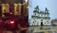 У Тернополі відома стоматологиня на Audi взяла «на таран» церкву і в'їхала до Святого престолу (ФОТО/ВІДЕО)