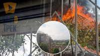 У сусідніх будинках тріснули вікна: перші деталі пожежі у Рівному через яку перекрили вулицю (ФОТО/ВІДЕО)