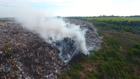 Квадрокоптер рятувальників знайшов місце горіння на сміттєзвалищі біля Рівного