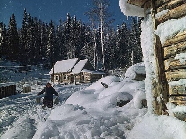 Зима на селі, 50-ті роки