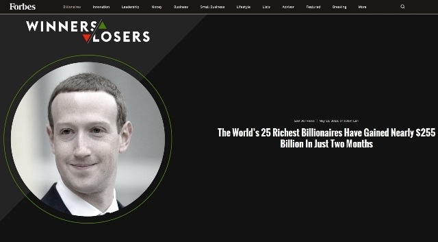 Марк Цукерберг заробив найбільше. Ілюстрація з матеріалу в Forbes.