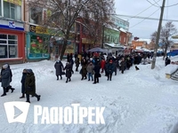 «Сніжний марш» у Рівному. Торговці рушили з пікетом до міської ради (ФОТО)
