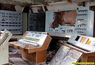 Пульт управління радаром в Чорнобиль-2 (фото з сайту  chornobyl.in.ua)