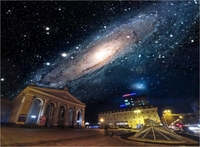 Дивне сузір’я помітили над драмтеатром у Рівному (ФОТОФАКТ)