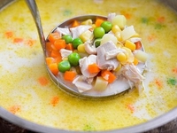 Суп із замороженим горошком та вершковим сиром (РЕЦЕПТ)