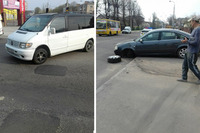 У Рівному в легковика відлетіло колесо (ФОТО)