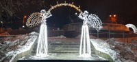 «На крок до свята»: Як виглядає новорічна фотозона у центральному парку Рівного (ФОТО)