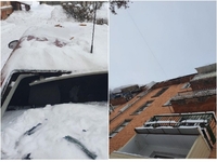 У Рівному льодова брила з даху багатоповерхівки впала на авто (+ФОТО)