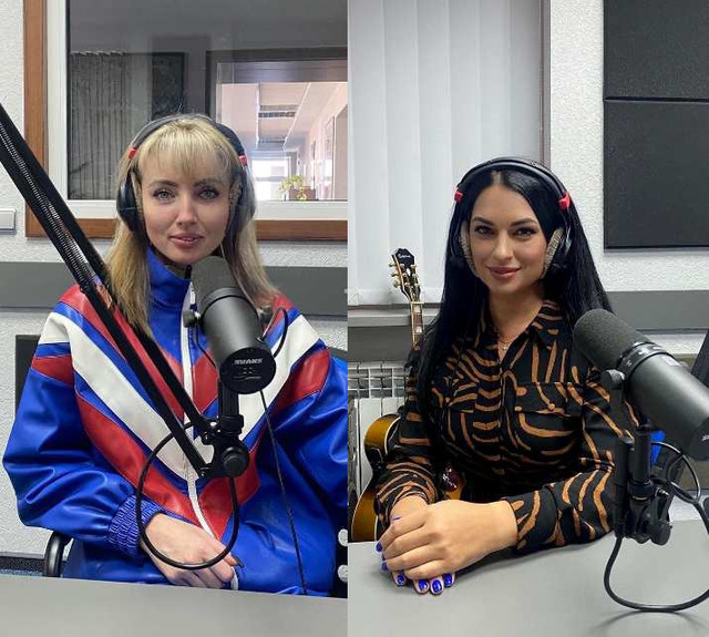 Ірина Пашкевич - зліва, Ліана Диновська - справа. Правозахисниці - в студії Радіо Трек.