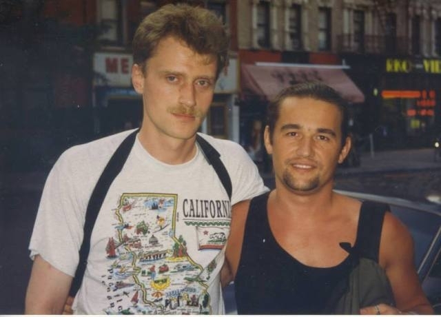 Юрій Шевчук із Олександром Кривенком у Нью-Йорку. Це 90-ті