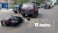 У Рівному ДТП: мотоцикліст зіткнувся з автомобілем військових (ФОТО)