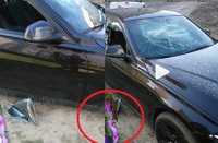 «Дайодгрібзразу»: нелюди потрощили BMW на Буковинській в м. Рівне. За що? (ВІДЕО)
