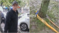 У Рівному неадекват пошматував прапор України та помив ним машину (ФОТО)
