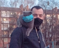 Рівнянин надів маску на кота, бо в магазин «без маски котам не можна» (ФОТО)