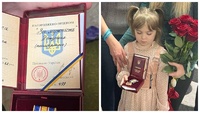 4-річна Кіра з Рівненщини отримала нагороду свого тата, який загинув, обороняючи Маріуполь