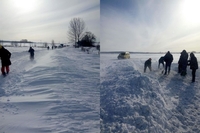 У заметах біля Здолбунова загрузли легковики. Два десятки людей могли замерзнути (ФОТО)