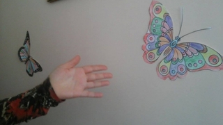 Ці метелики, якими прикрашені стіни кабінету психолога, розмальовували поліцейські