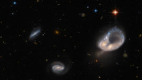 Зіткнення галактик за 670 мільйонів світлових років від Землі 