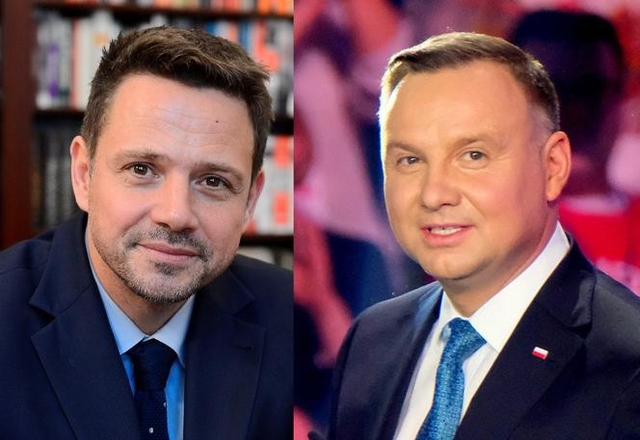 Кандидат в президенти Польщі Рафал Тжасковський та президент Анджей Дуда