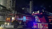 Гасили десятеро рятувальників: на Рівненщині вночі загорівся елеватор із зерном (ФОТО)