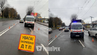 У Рівному автомобіль «швидкої» потрапив у ДТП (ВІДЕО)